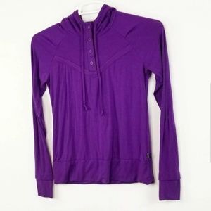 The North Face womens 1/4 button purple pullover